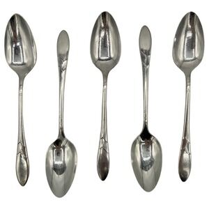5 Oneida Community LADY HAMILTON Silverplate Teaspoons 6 1/8" Flatware
